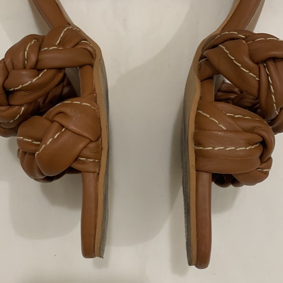 KAANAS Tartu Braided Heel Sandal Brandy Size 8 - Picture 5 of 9